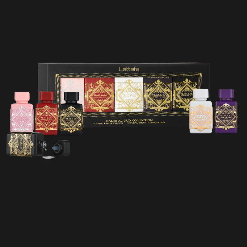 Badee Al Oud 5ml Collection Lattafa – Coffret Miniaturas Gold Scents
