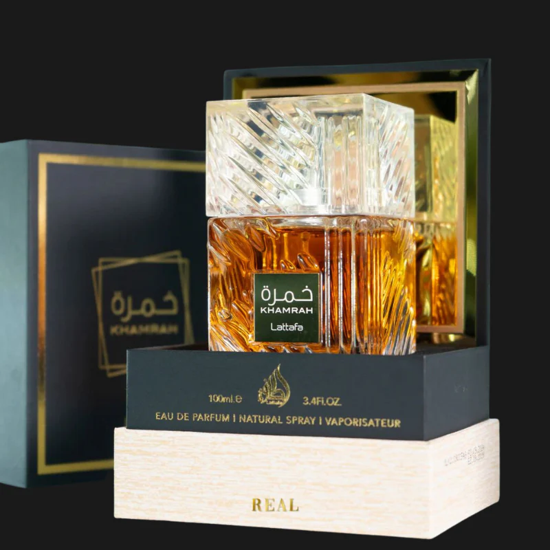 Khamrah Perfume Unissex Lattafa 100ml Eau de Parfum Oriental Especiado
