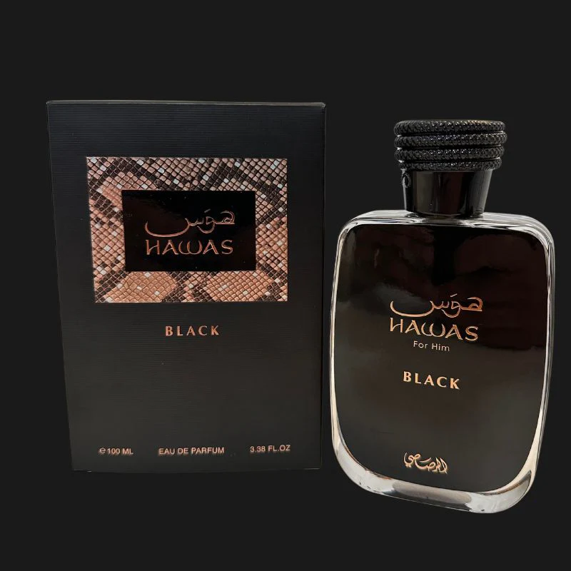 Perfume Masculino Rasasi Hawas Black EDP 100ml Amadeirado Moderno